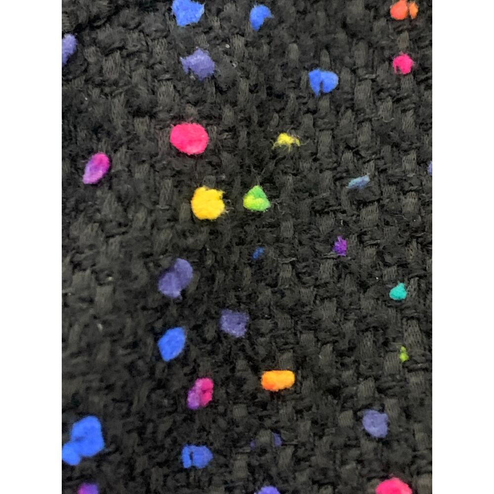 Kate Spade Black Wool Blend Tweed Pencil Skirt Multi Color Pop Speckle sz 10 - Picture 7 of 8